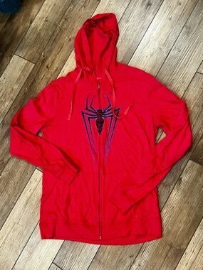 Marvel Spiderman Zip Up Hoodie Jacket M